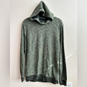 UNIONBAY Heath Striped Sweatshirt Olive Green L